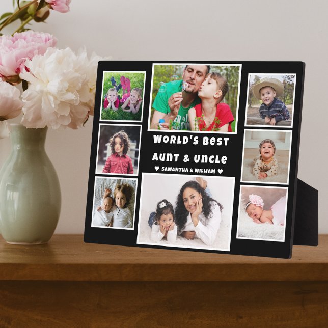 Plaque Photo 8 Photo Collage de la meilleure tante et oncle du  (8 Photo Collage World's Best Aunt And Uncle Plaque
)