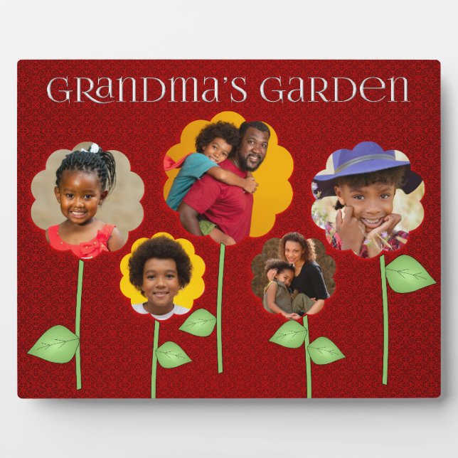 Plaque Photo 8x10 Grandma's Garden Ruby Red Photos (Devant)