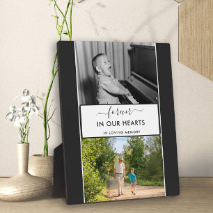 Plaque Photo À jamais dans nos cœurs 2 Photo souvenir