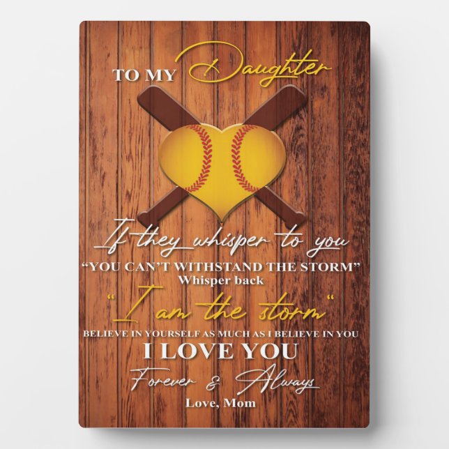 Plaque Photo À ma fille | Mignonne à ma fille cadeau (Devant)