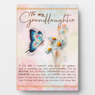 Plaque Photo À Mon Cadeau Petite-Fille, Beau Cadeau Papillon
