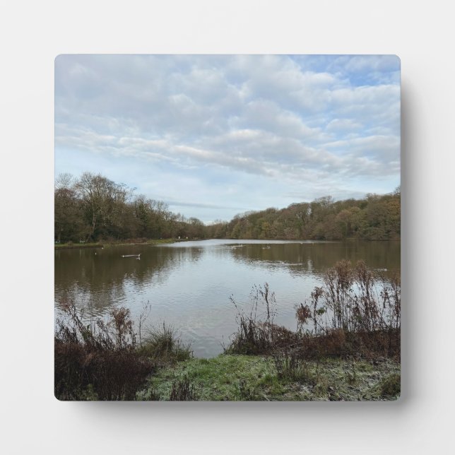 Plaque Photo A peacful lake.. (Devant)