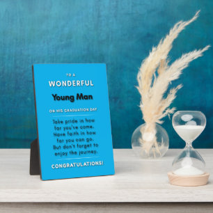 Plaque Photo À Un Jeune Homme Merveilleux Le Jour De Ses Diplôm