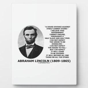 Plaque Photo Abraham Lincoln House Divié Ne Peut Pas Tenir Cita