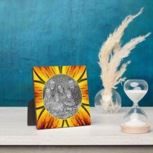 Plaque Photo Abstrait Jaune Brown Ajouter votre propre photo