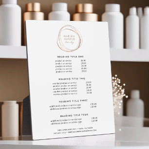 Plaque Photo Abstrait or Rose Faux   Tarifs et services