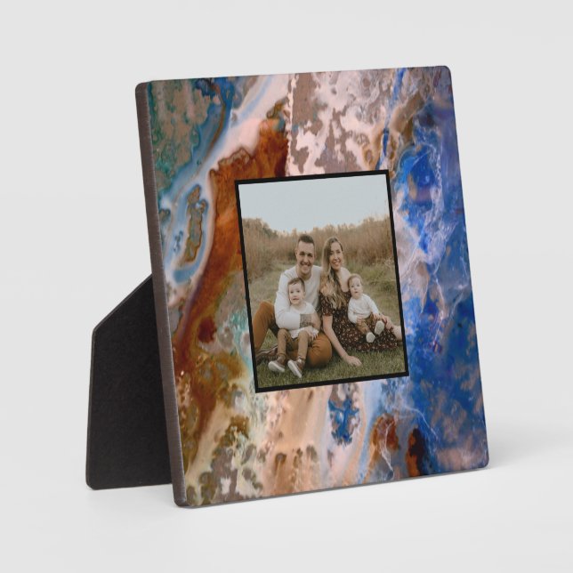 Plaque Photo Abstrait plage de sable motif motif en mousse d'ea (Recto)