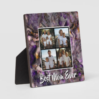 Plaque Photo Abstraite améthyste quartz marbre marbre marbre ma