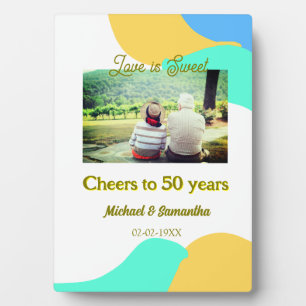 Plaque Photo acclamations pour 50 ans d'anniversaire l'amour es