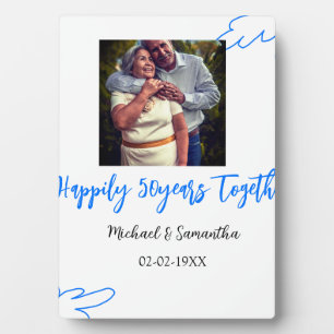 Plaque Photo acclamations pour les 50 ans de mariage photo feui