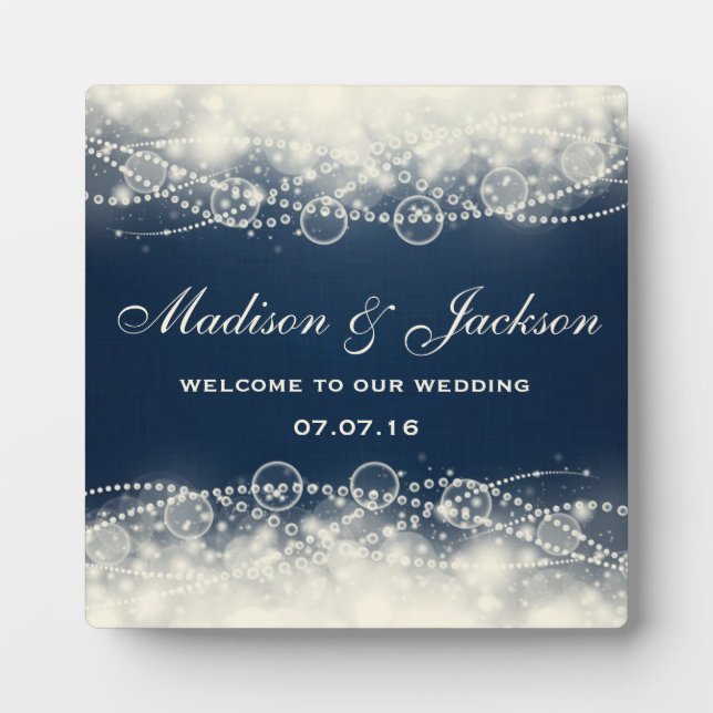 Plaque Photo Accueil personnalisé à notre mariage (Devant)