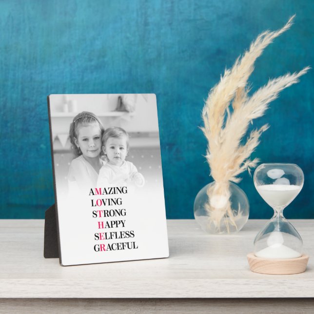 Plaque Photo Acronyme de mère (Côté)