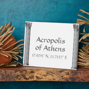 Plaque Photo Acropole d'Athènes Latitude Longitude Tablette