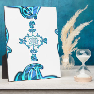 Plaque Photo Action Cyan Turquoise Graffiti Abstrait Imprimer