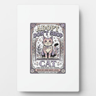 Plaque Photo Adoptez Ne Pas Acheter Chat Sauvetage de Chat Adop
