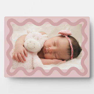 Plaque photo adorable rose effilé