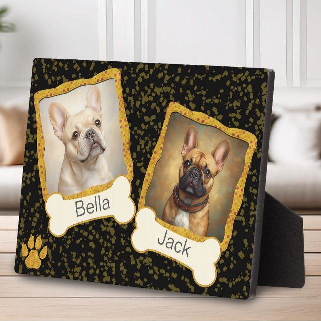 Plaque Photo Affichage photo Whimsical Chien Créer votre propre (Whimsical Dog Photo Display Create Your Own Plaque)