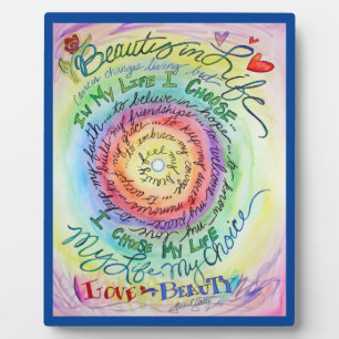 Plaque Photo Affiche d'art d'affirmation de poème sur le cancer