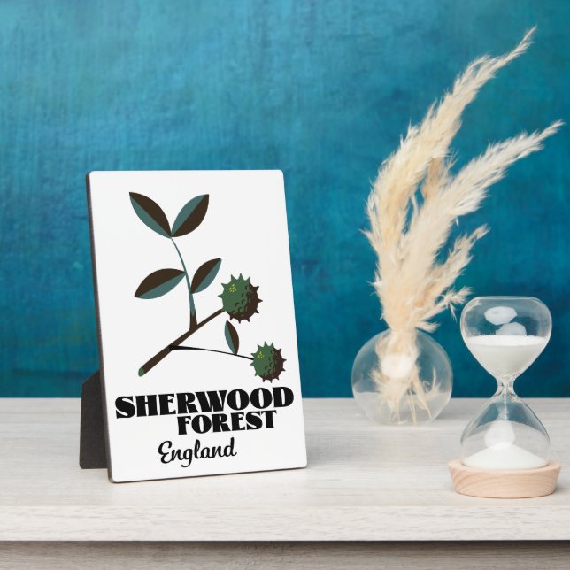 Plaque Photo Affiche de voyage de Sherwood Forest Angleterre (Côté)