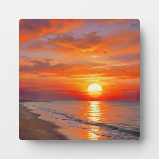 Plaque Photo Affiche Moderne Nature Coucher de Soleil Décoratio