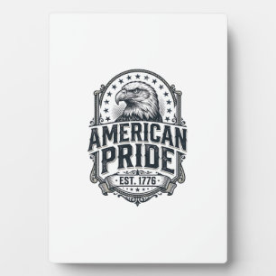 Plaque Photo Aigle de fierté américaine Chemise patriotique vin
