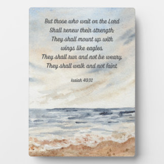 Plaque Photo Ailes Comme Eagles Isaiah Bible Verse Desk Art 5x7