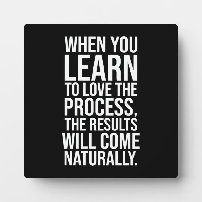 Plaque Photo Aimer Le Processus - Succès Hustle Gym Motivationn (Devant)