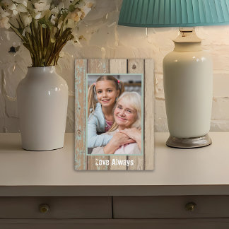 Plaque Photo Aimer toujours | Vintage Shabby Chic Cadre En Bois