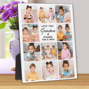 Plaque Photo Aimez-vous Grand-mère Personnalisé 11 Photo Grand-