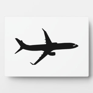 Plaque Photo Aircraft Jetliner Black Flight Customize Color