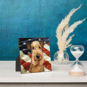 Plaque Photo Airedale Terrier