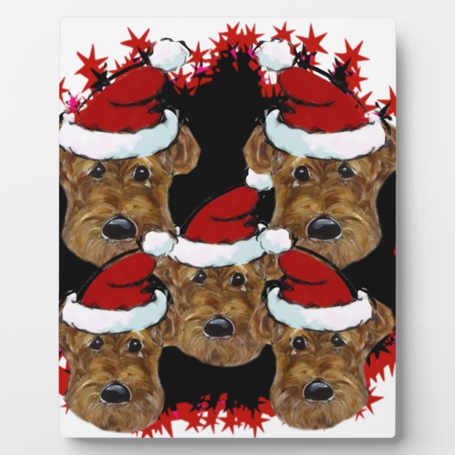 PLAQUE PHOTO AIREDALE TERRIER (Devant)