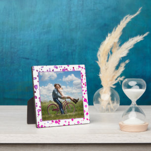 Plaque Photo Ajouter vos points d'aquarelle rose photo