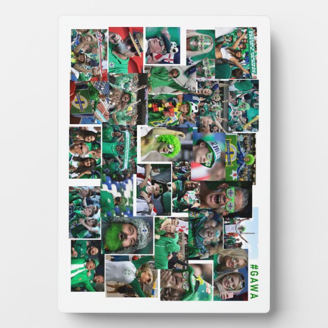 Plaque Photo Amateurs de football en Irlande du Nord   (Devant)
