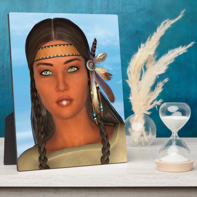 Plaque Photo Amérindienne (Côté)