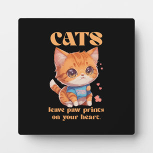 Plaque Photo amour de chat mignon