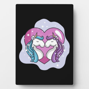 Plaque Photo Amour de licorne