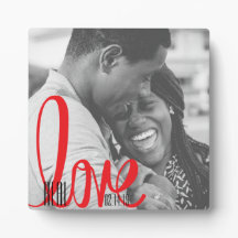 Amour Réel de Couple Typographie Photo Noir & Roug