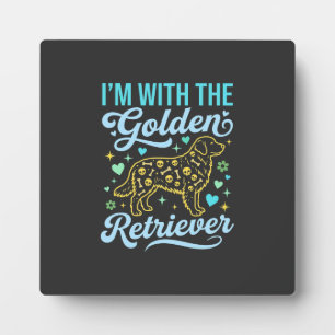 Plaque Photo Amoureux de Golden Retriever Motif Crâne Halloween
