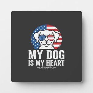 Plaque Photo Amoureux des chiens Mon chien est mon cœur