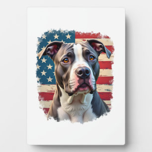 Plaque Photo Amoureux des pit-bulls (2)