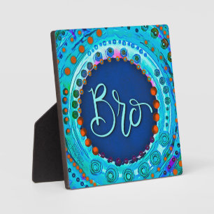 Plaque Photo Amusants Moderne Cute Bleu Bro Inspirivity
