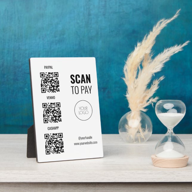 Plaque Photo Analyse du code QR pour les professionnels de la p (Côté)