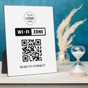 Plaque Photo Analyser le logo professionnel QR Code Wifi pour s