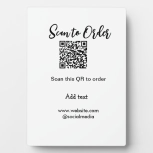 Plaque Photo Analyser pour commander analyser le code QR ajoute