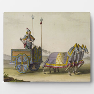 Plaque Photo Ancien Chariot de guerre chinois, de 'Le Costume A