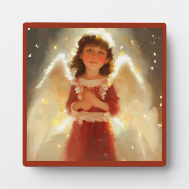 Plaque Photo Ange de Noël 4 (Devant)