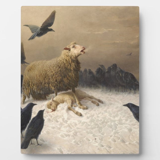 Plaque Photo Anguish By August Friedrich Albrecht Schenck 1876 (Devant)