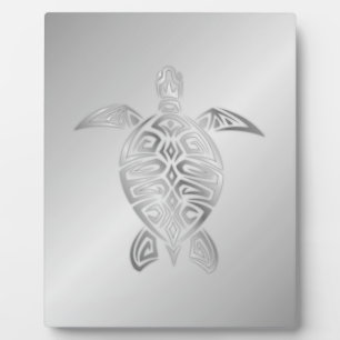 Plaque Photo Animal de tortue marine argentée