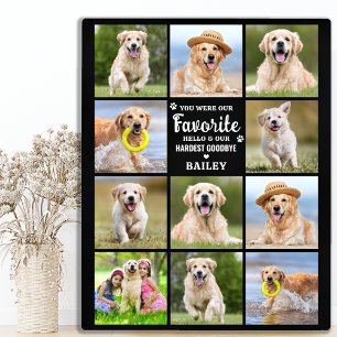 Plaque Photo Animaux de compagnie Memorial Hardest Adieu chien 